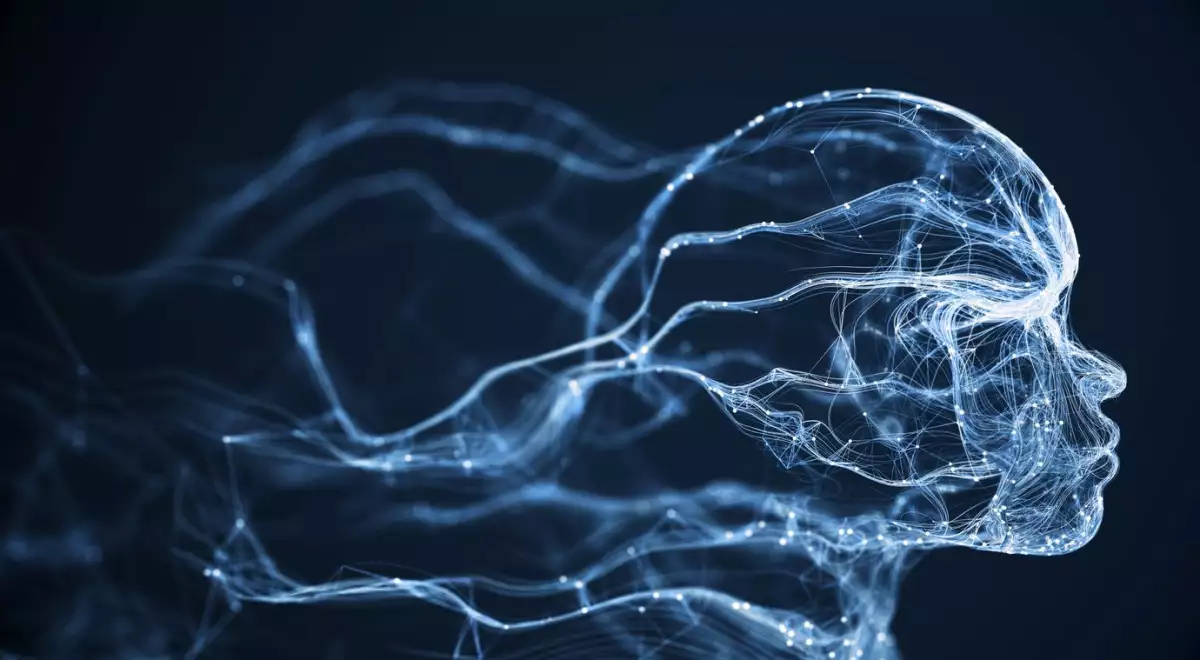 ilustración de una persona rodeada de un halo de luz que hace desvanecer sus limites naturales para interpretar que es la psique humana